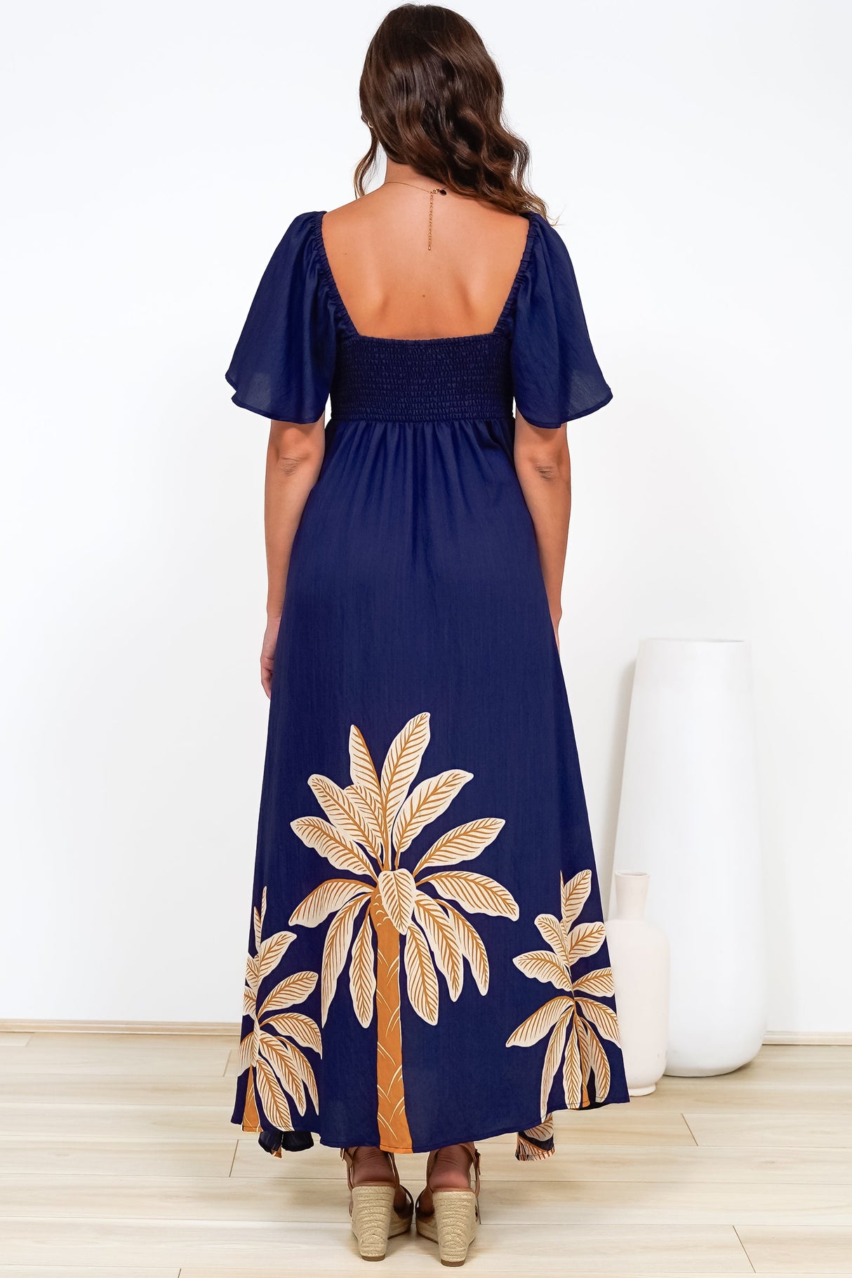Ashby Maxi Dress - On or Off Shoulder A-Line Dress with Pockets in Raphael Print
