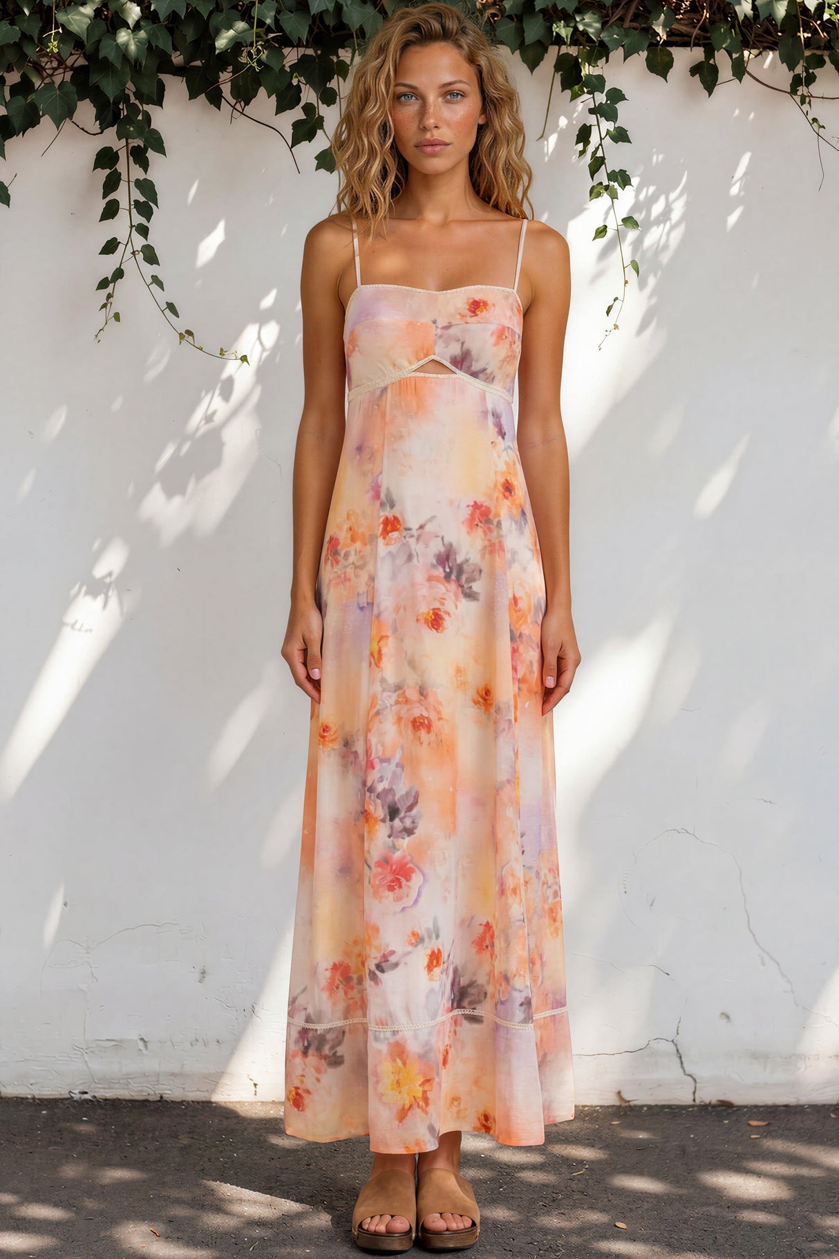 Model wearing Aviva Maxi Dress in Zosia Print from Salty Crush