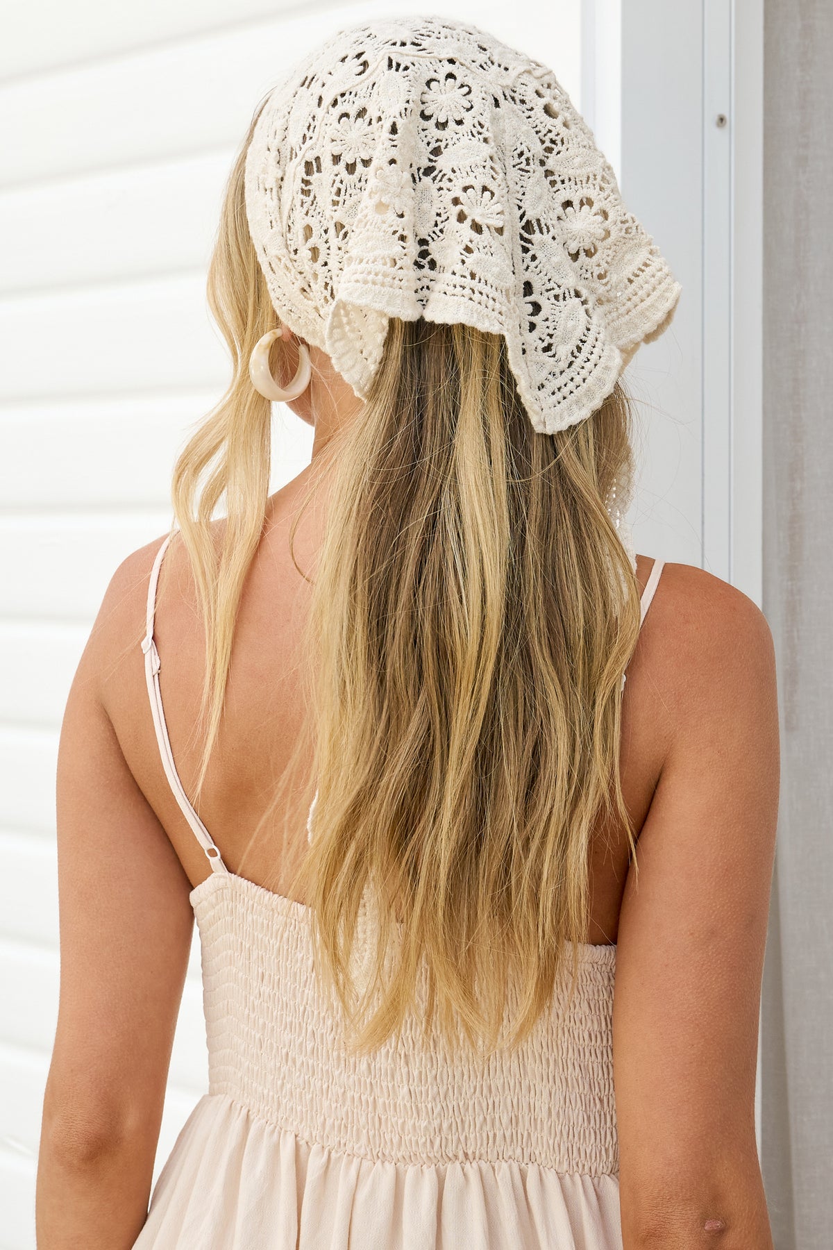 Barella Crochet Scarf - Cream