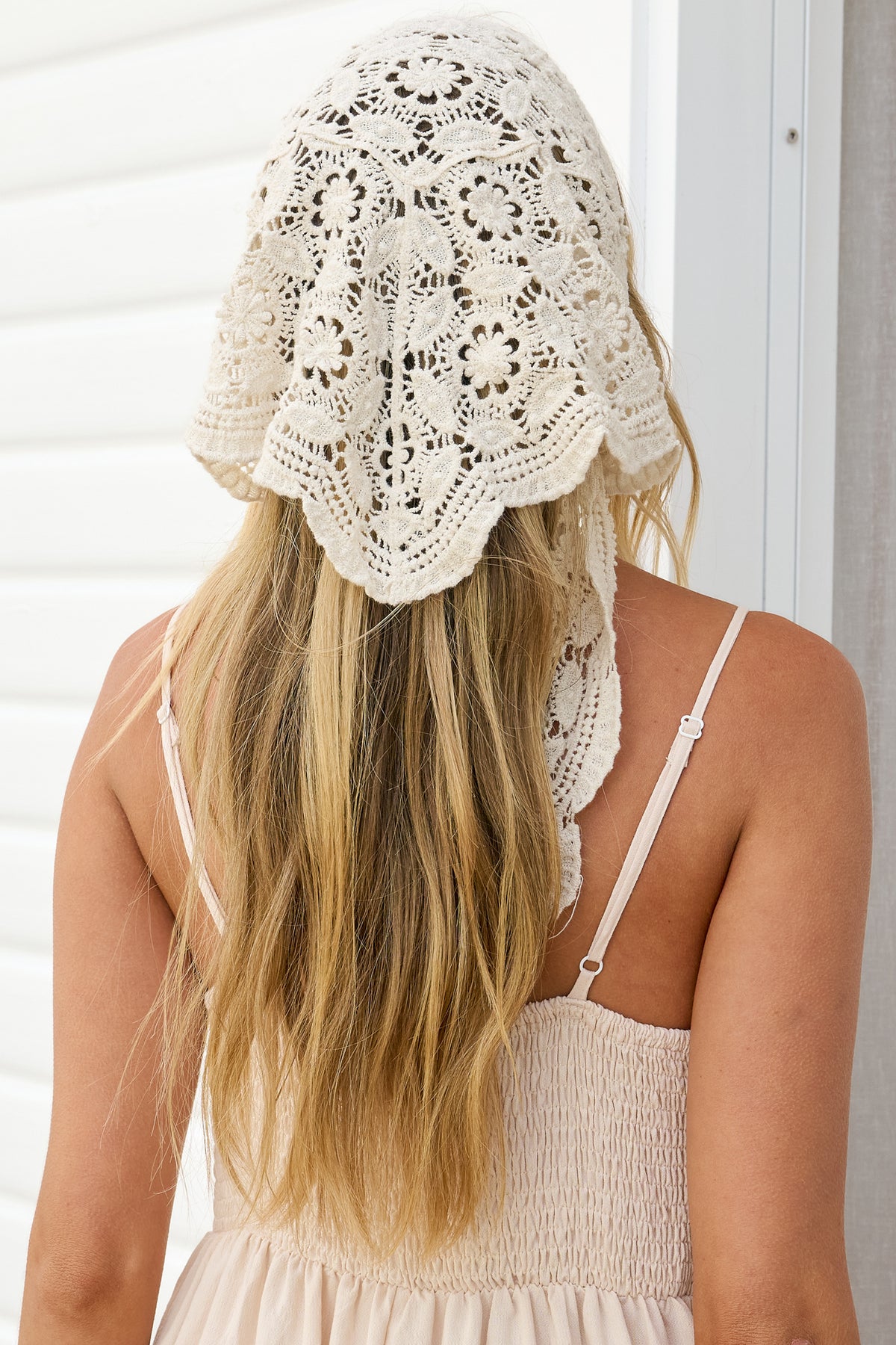 Barella Crochet Scarf - Cream