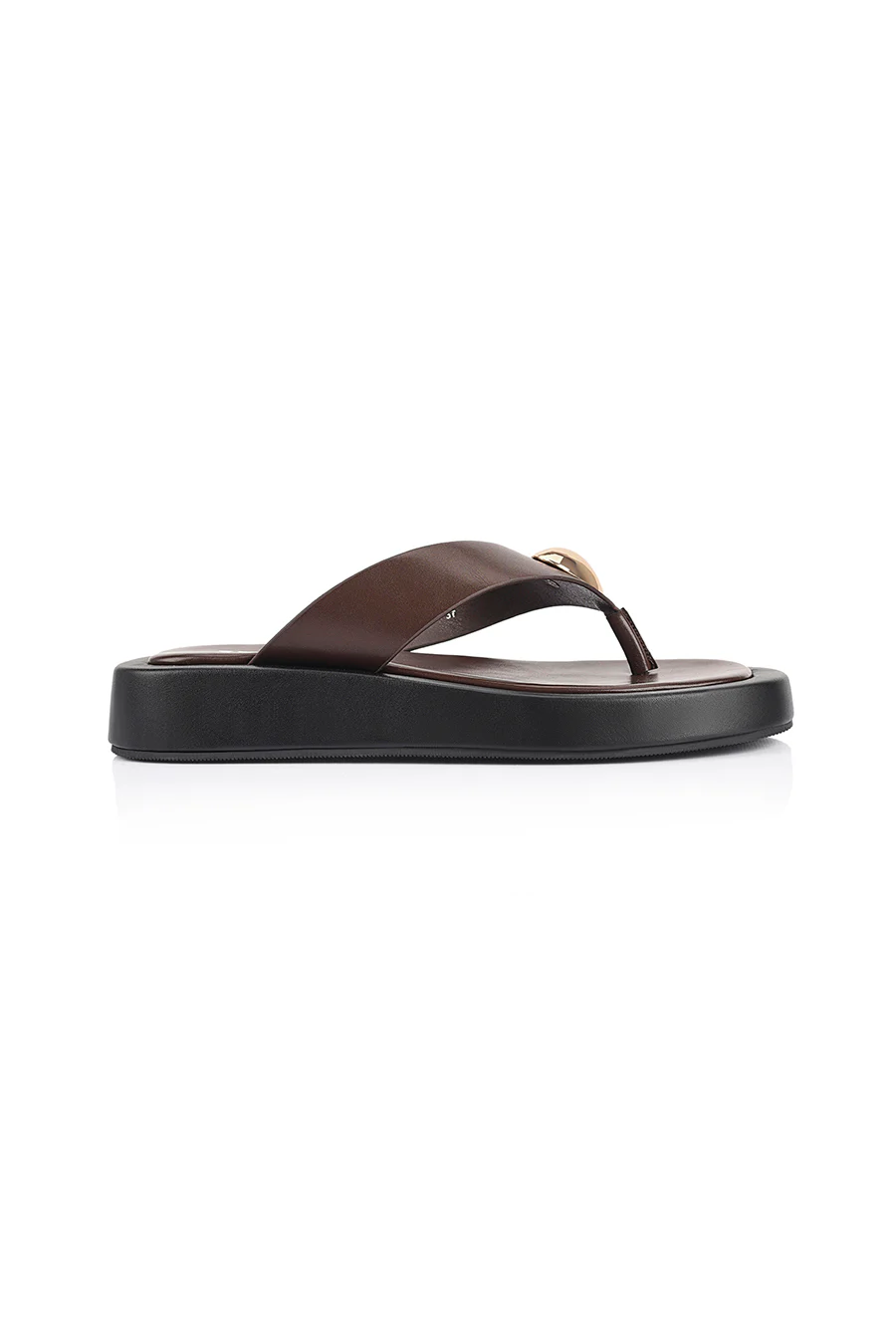 Bosley Platform Thongs - Chocolate Brown