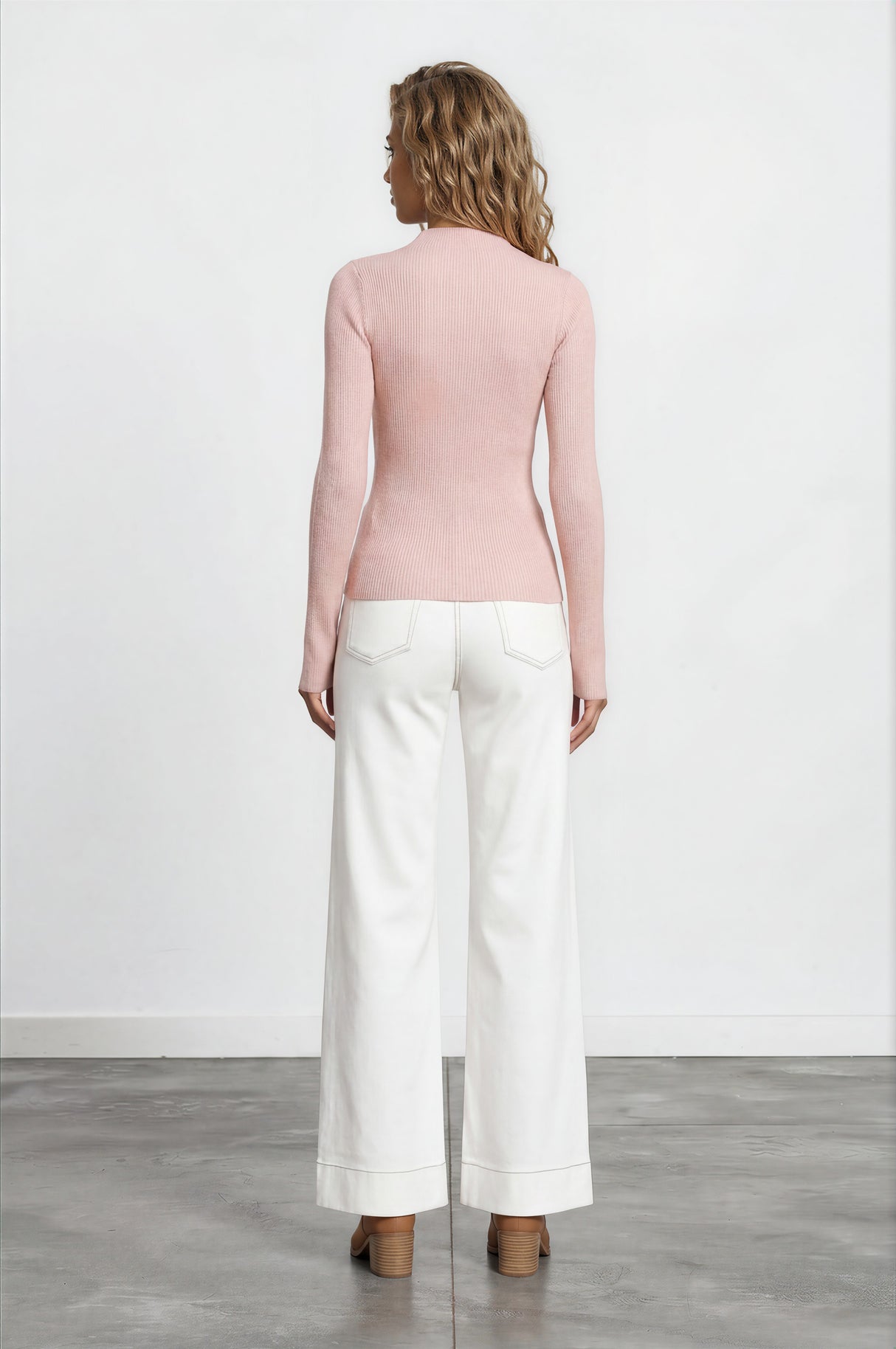 Cindy Wide Leg Jeans in White