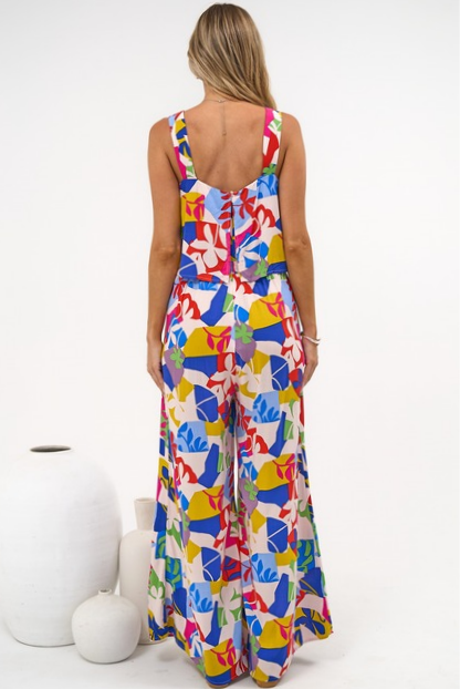 True Jumpsuit - Square Neckline Overall Jumpsuit in Annika Print