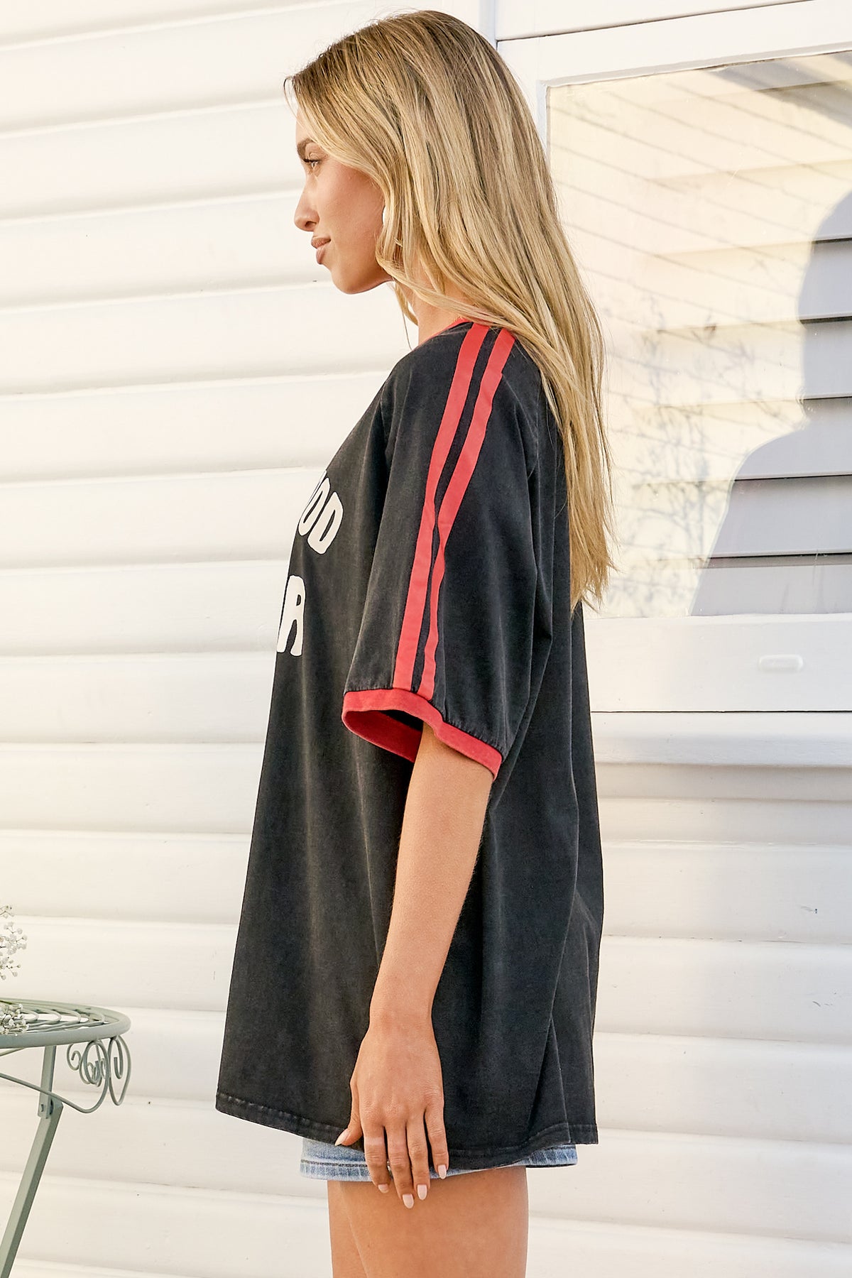 Good Mother Tee - Graphic Print Short Sleeve T-Shirt in Black
