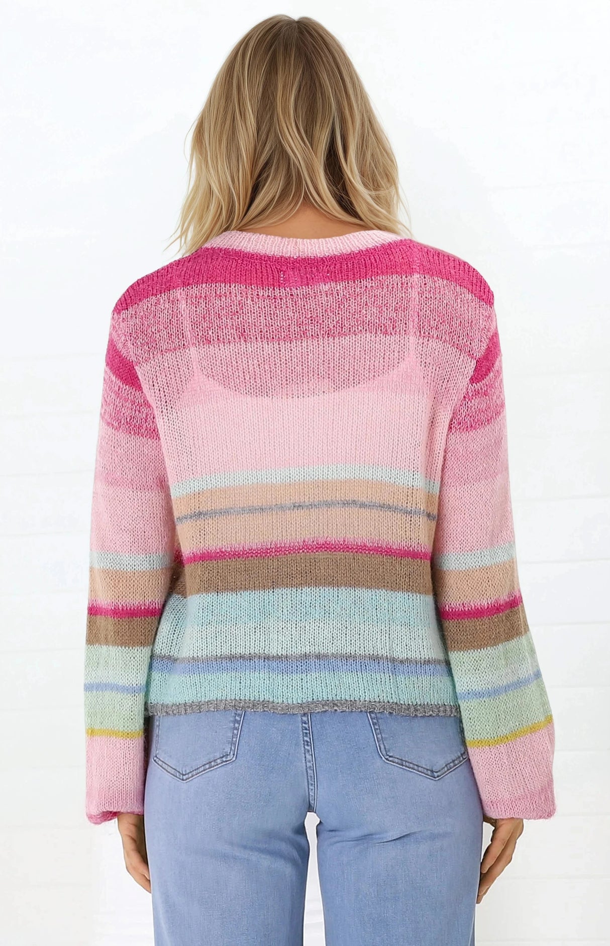 Janice Cardigan - V Neck Buttoned Cardigan in Fushia