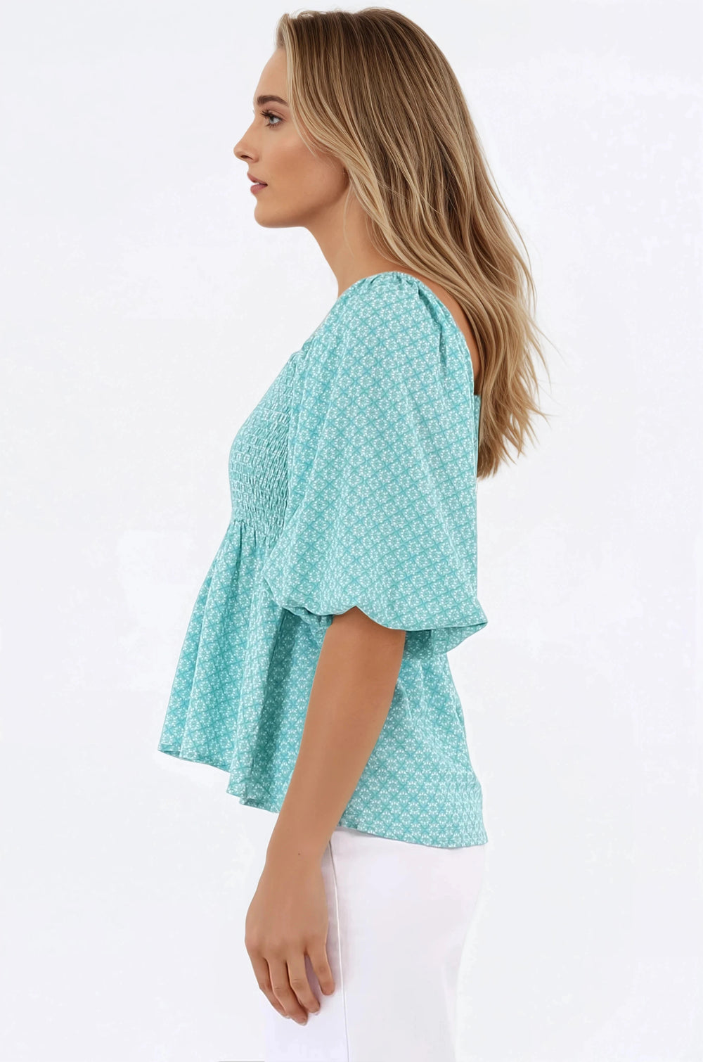 Jones Top - On or Off Shoulder Pull Over Top in Airin Print