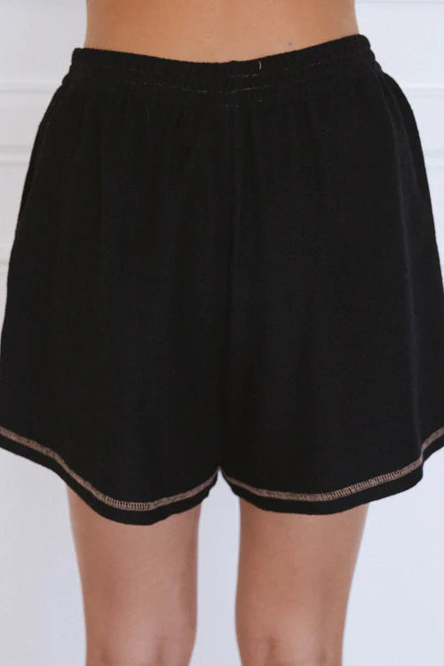 Ardan Set - Relaxed Oversized Set with Short Sleeves in Black