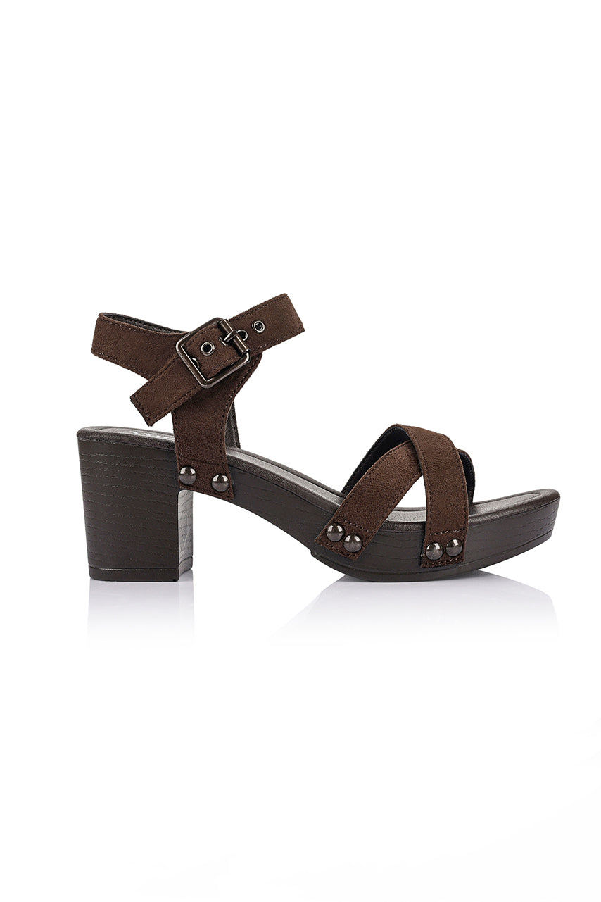 Lulu Clogs in Chocolate Brown