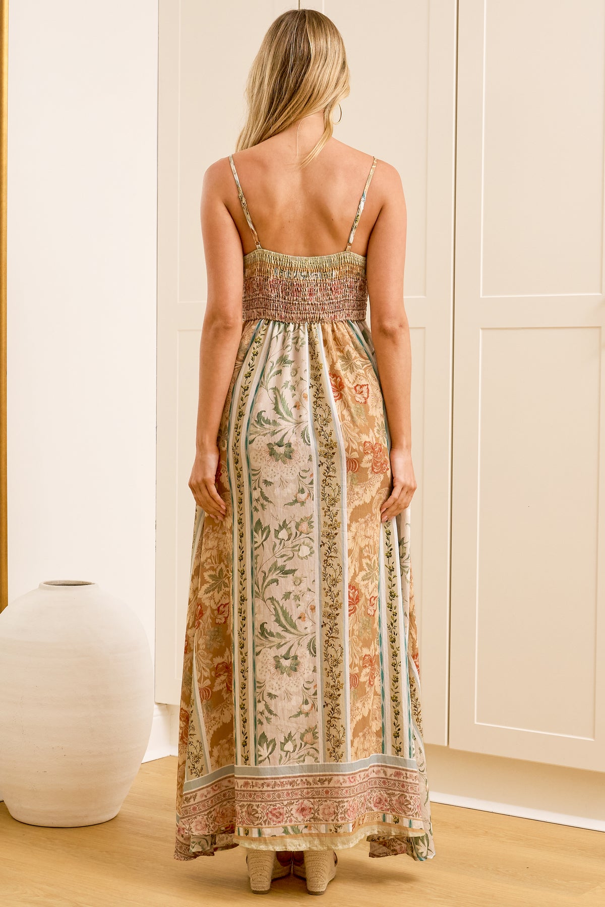 Mattina Maxi Dress - Spaghetti Strap Sun Dress in Lyla Print