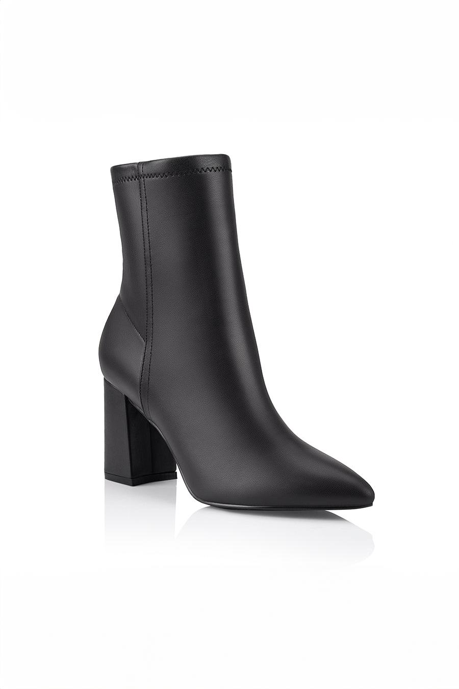 Max Stretch Ankle Boots -  Black Stretch