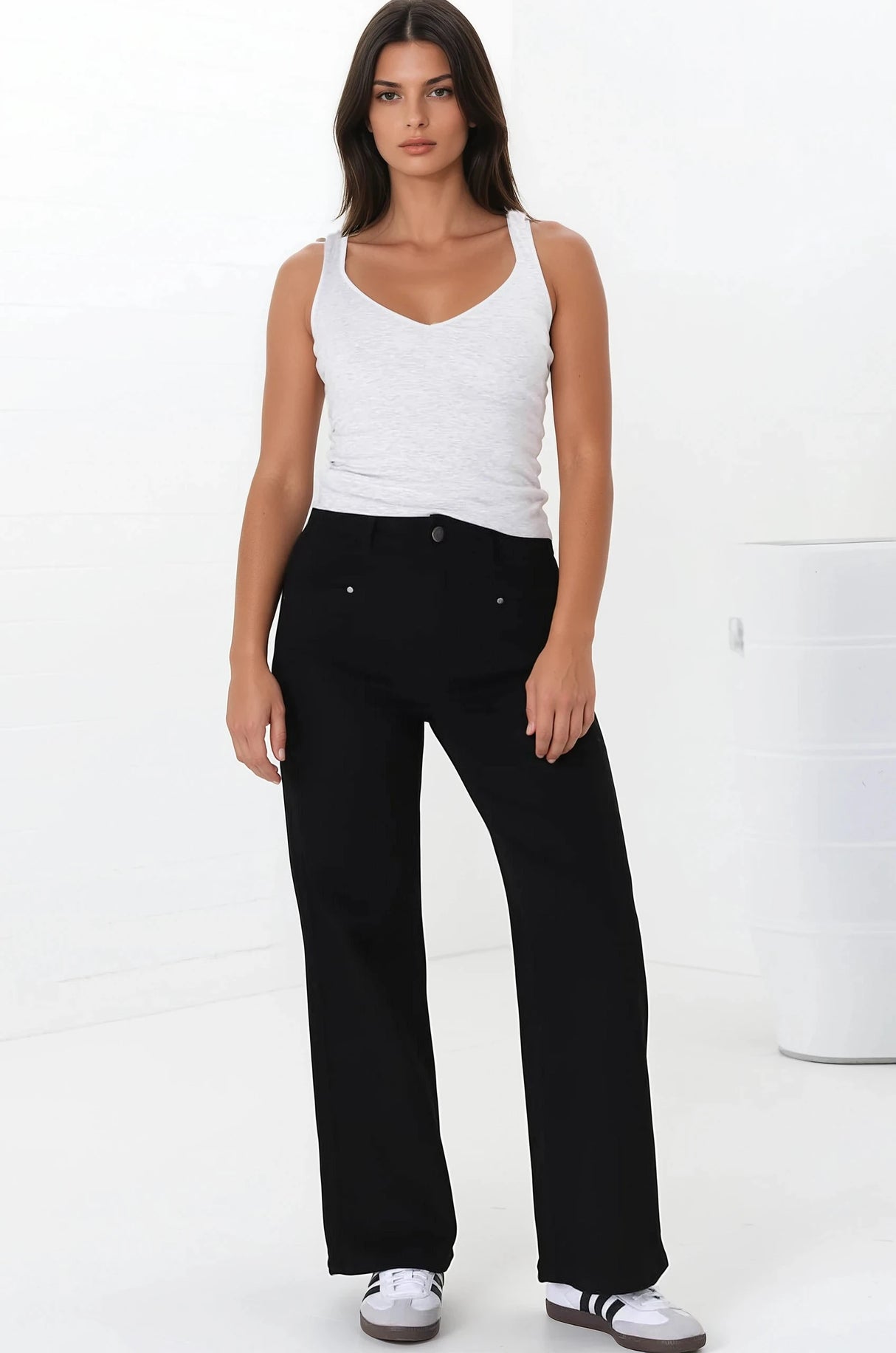 Medusa Jeans - High Waisted Wide Leg Jeans in Black