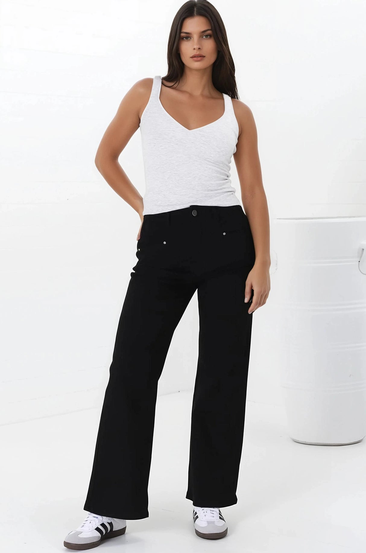 Medusa Jeans - High Waisted Wide Leg Jeans in Black