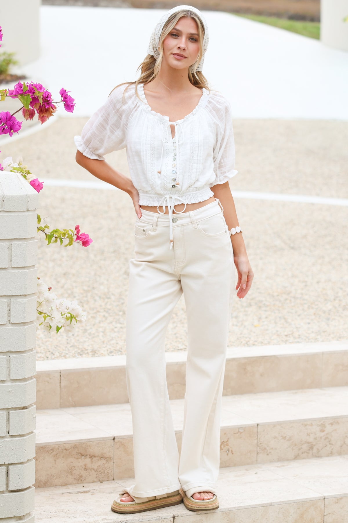 Samieka Jeans - Highwaisted Wide Leg Jean in White
