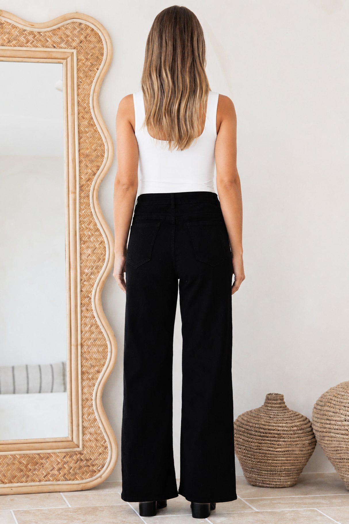 Samieka Jeans - Highwaisted Wide Leg Jean in Black