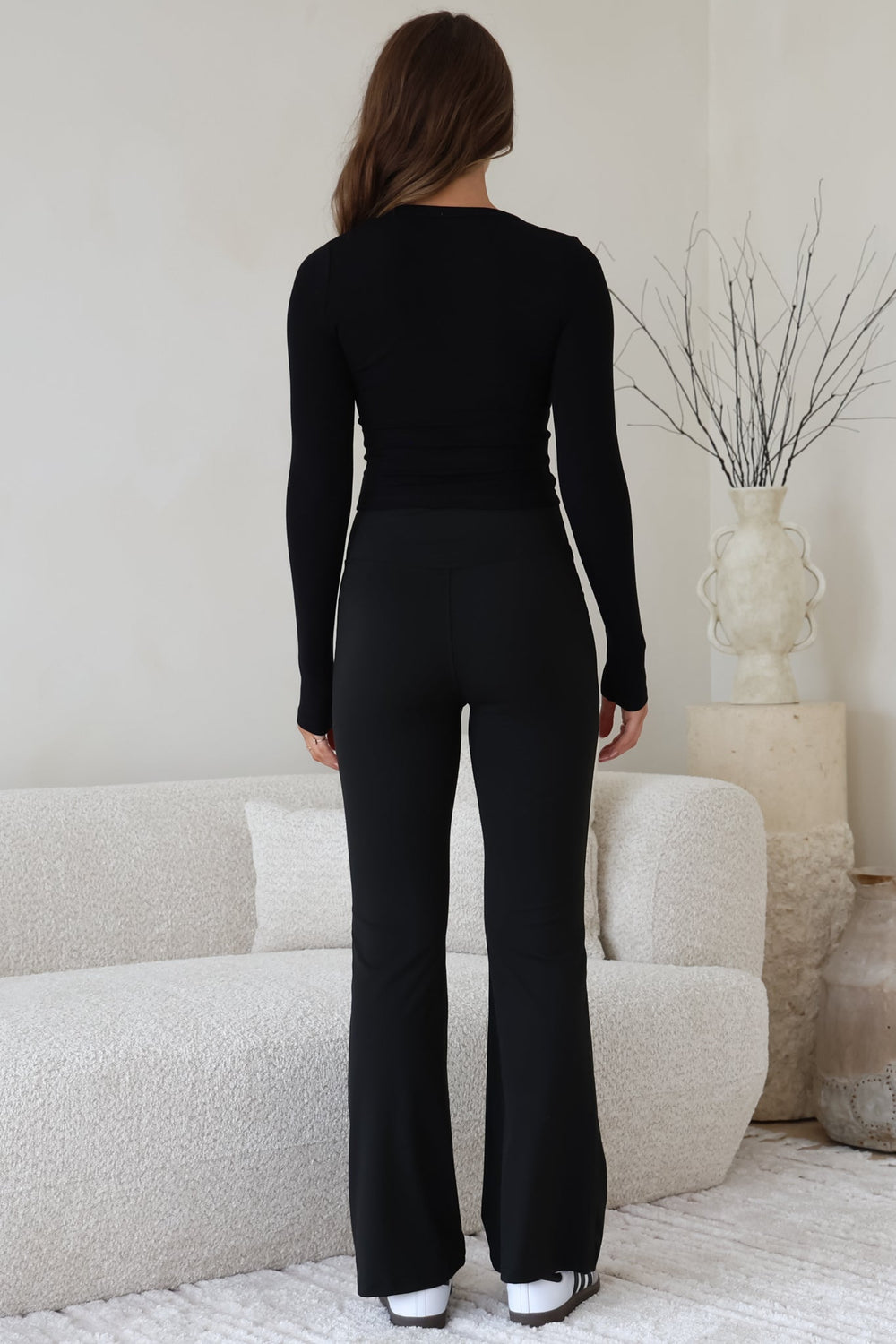Scarlett Pants - High Waisted Flare Pants In Black