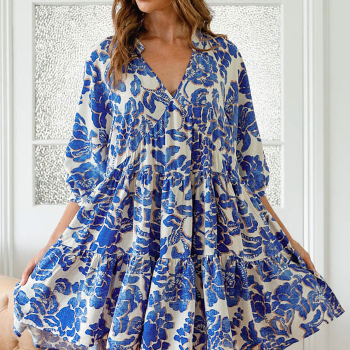 in bloom mini dress indigo Shop New Jaase - Soul Mini Dress In Indigo Bloom Print