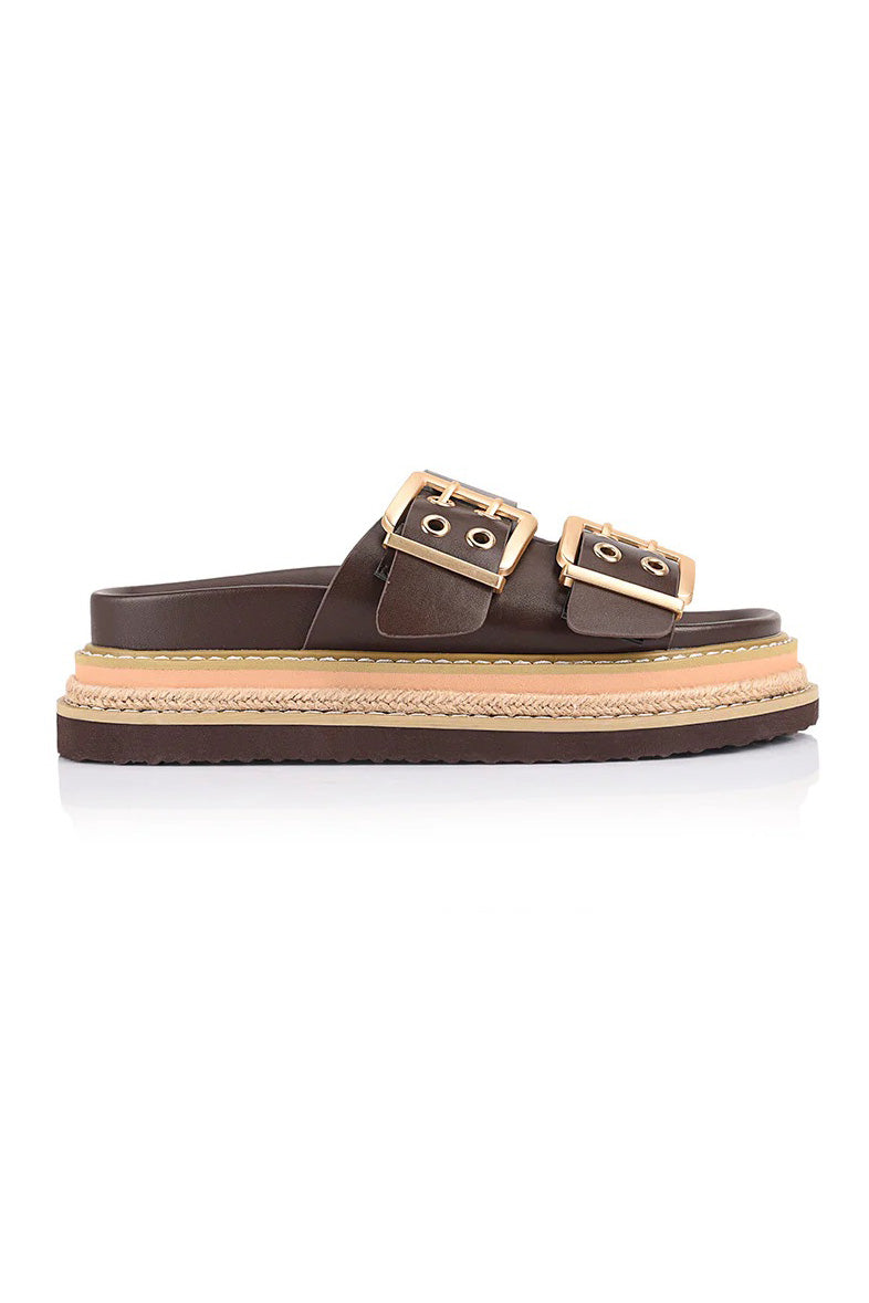Thatcher Platform Slides - Chocolate Brown