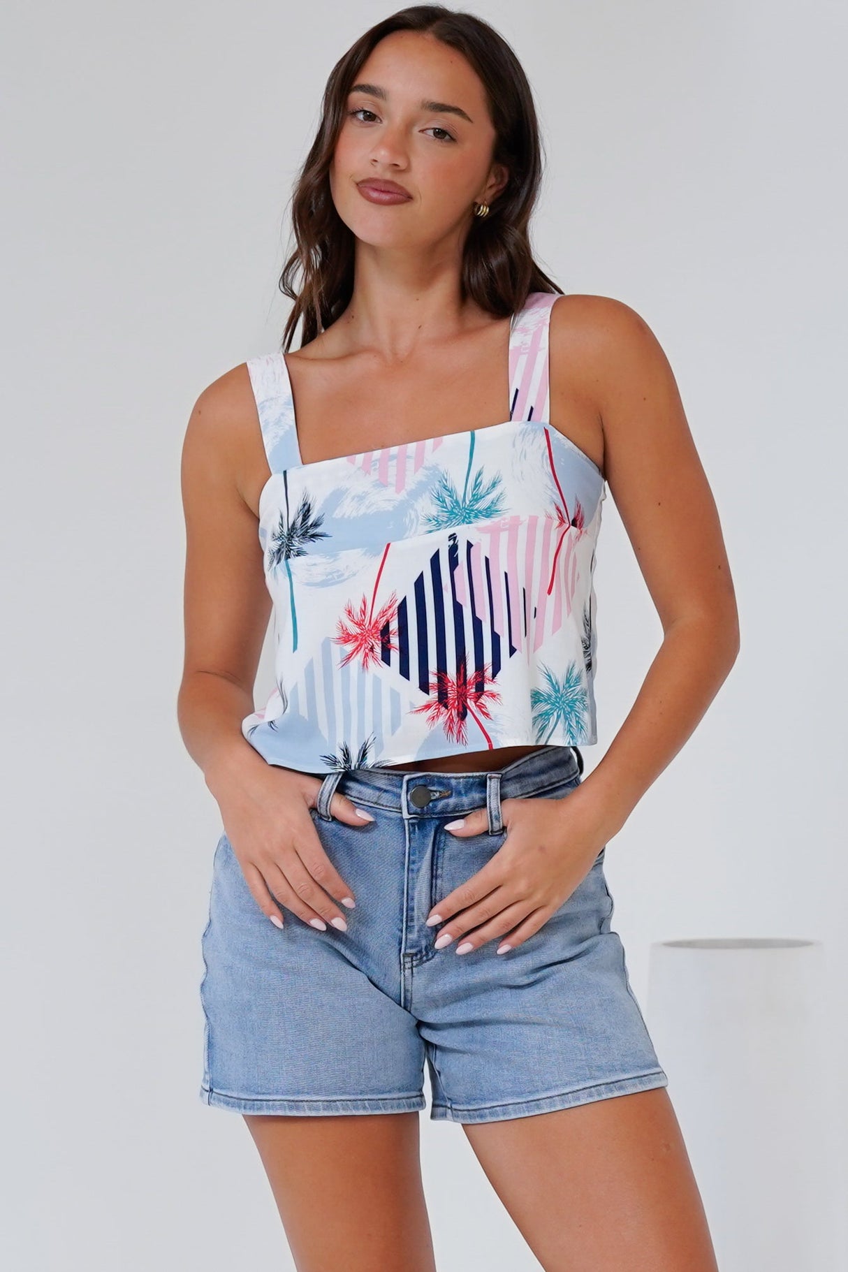 Umiko Cami - Thick Strap Boxy Cami in Frederika Print