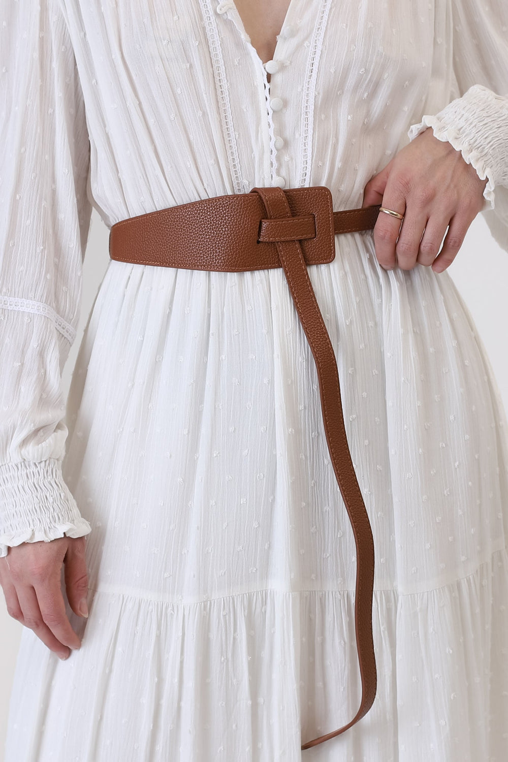 Vance Contemporary Adjustable Belt - Tan