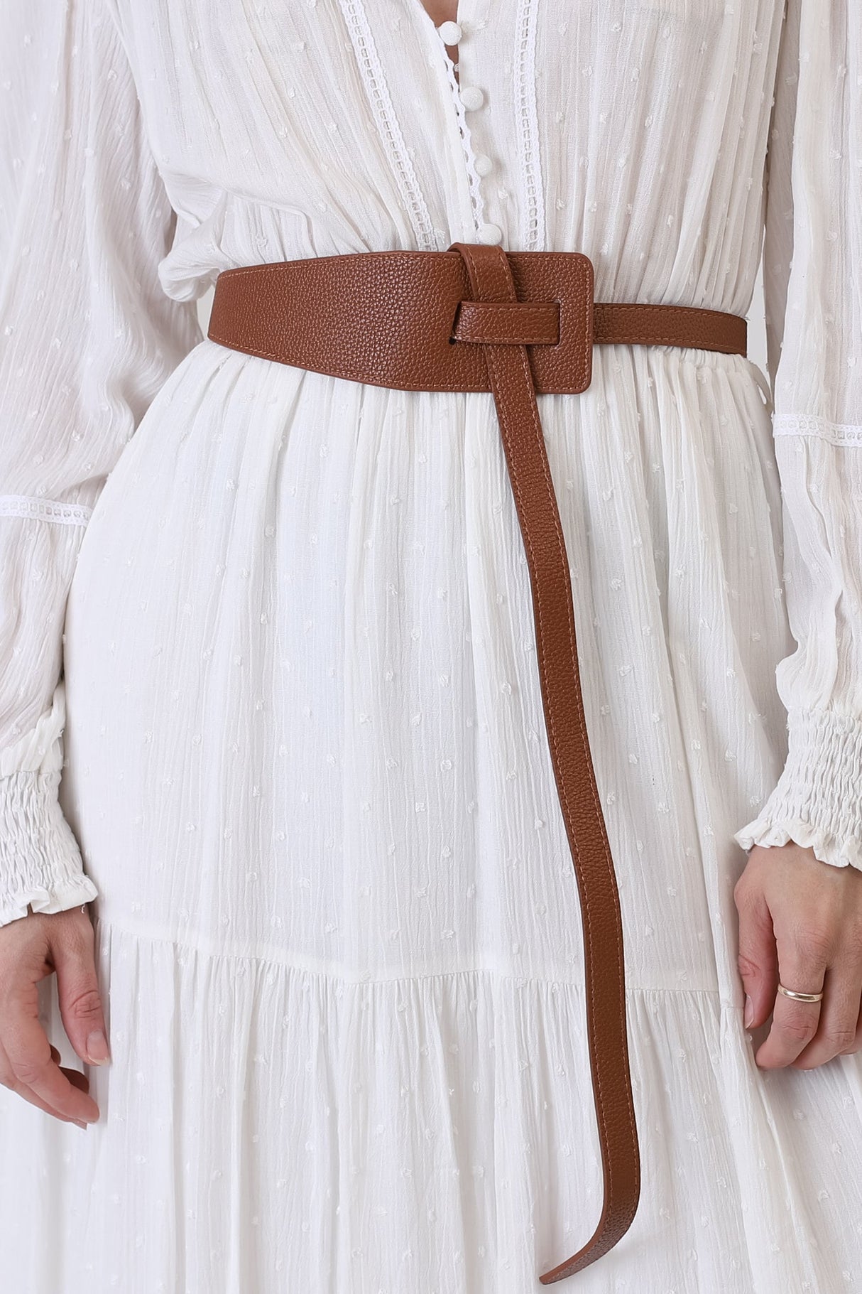 Vance Contemporary Adjustable Belt - Tan