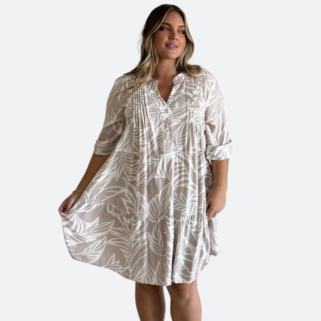 Women's model wears a Salty Crush mini dress