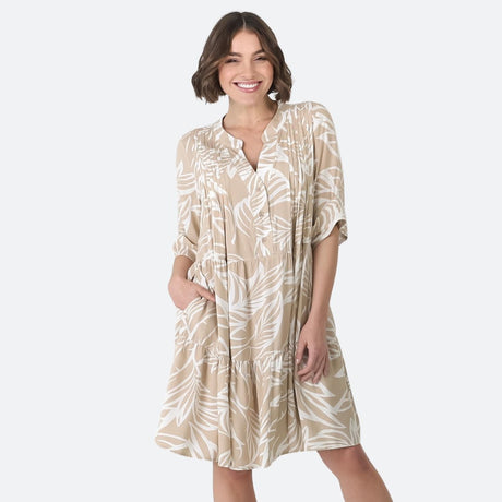 Women's model wears a Salty Crush mini dress