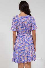 Handel Mini Dress in Confetti Print Purple