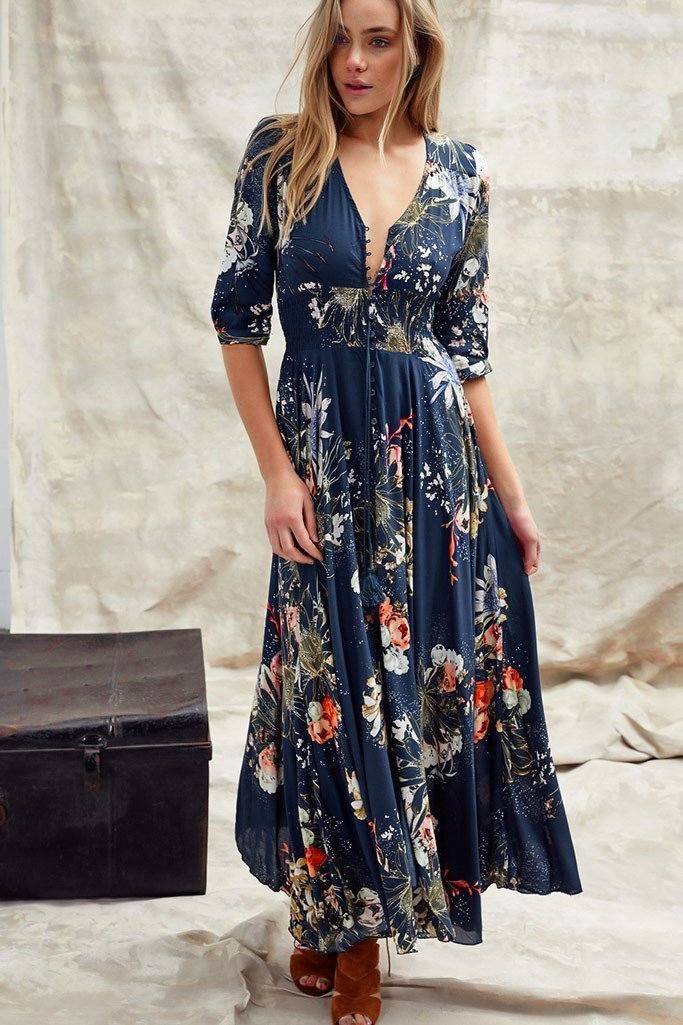 Jaase Indigo Maxi Dress Navy