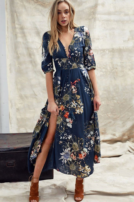 Jaase Indigo Maxi Dress Navy