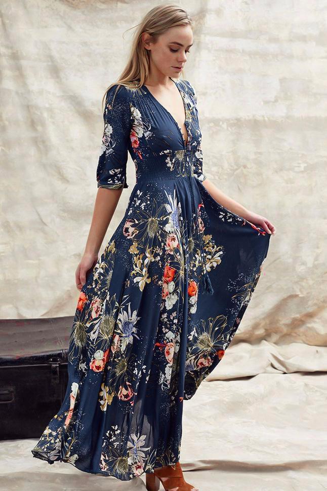 Jaase Indigo Maxi Dress Navy