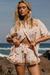 JAASE - Cove Shirt: Oversized Button Down Shirt in Vintage Sol Print