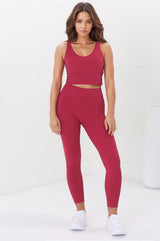 Axel Leggings - High Waisted Full Length Leggings in Magenta