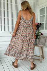 JAASE - Bibi Maxi Dress: Scoop Neck Adjustable Strap Sun Dress in Harlowe Print