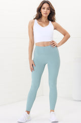 Axel Leggings - High Waisted Full Length Leggings in Frosted Green