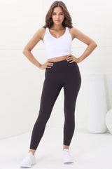 Axel Leggings - High Waisted Full Length Leggings in Dark Carbon Ash