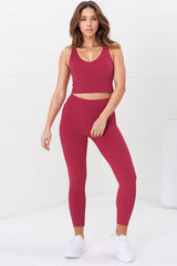 Axel Leggings - High Waisted Full Length Leggings in Magenta