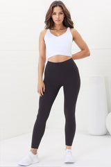 Axel Leggings - High Waisted Full Length Leggings in Dark Carbon Ash