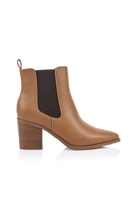A photo of Abbie Chelsea Ankle Boots in Tan from Salty Crush