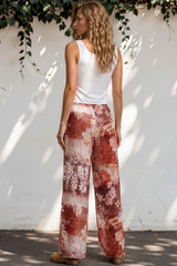 Model wearing Adelaide Pants in Ashara Print from Salty Crush