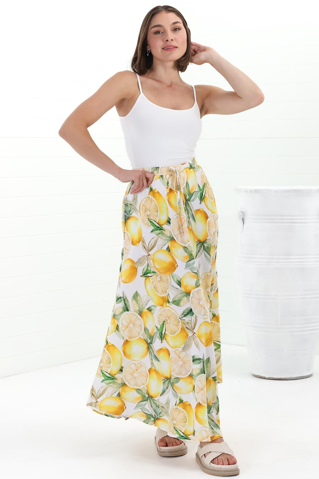 Shop Bottoms Alice Maxi Skirt Sicily Print Salty