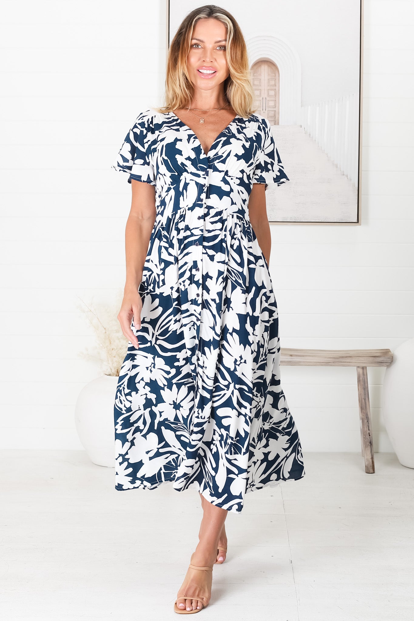 Shop New: Nova - Charis Midi Dress - Blue | saltycrush.com – Salty Crush