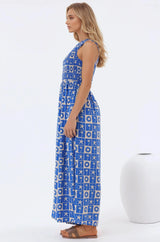 Anisa Jumpsuit - One Shoulder Elasticated Bodice Jumpsuit in Talia Print