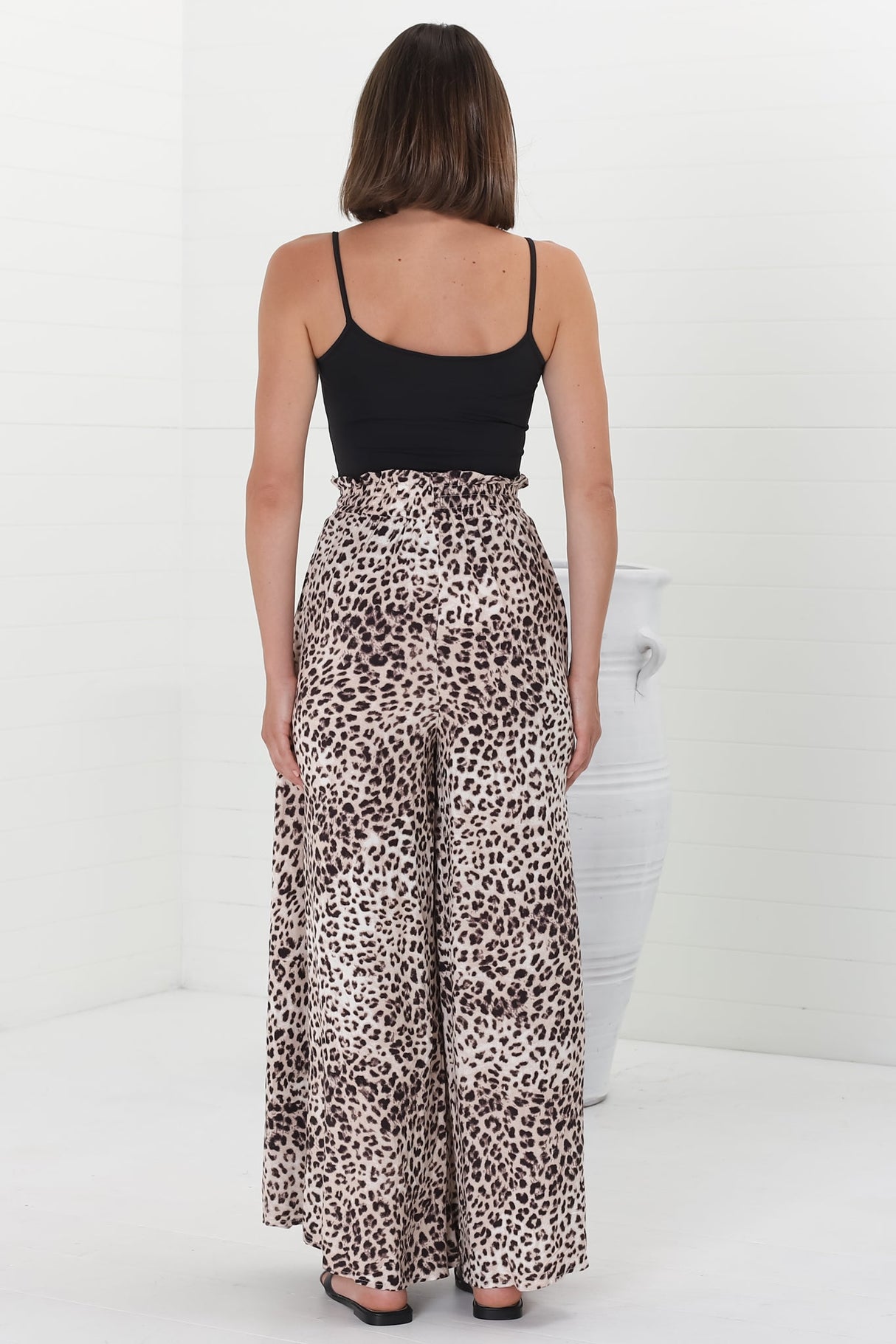 Archer Pants - High Waisted Wide Leg Pants in Tatum Print