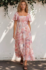 Model wearing Ashby Maxi Dress in Alani Print from Salty Crush
