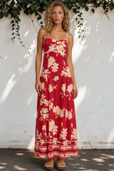Model wearing Aviva Maxi Dress in Varenna Print from Salty Crush