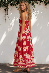 Model wearing Aviva Maxi Dress in Varenna Print from Salty Crush
