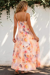 Model wearing Aviva Maxi Dress in Zosia Print from Salty Crush