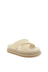 Aysha Sandals - Cream Raffia