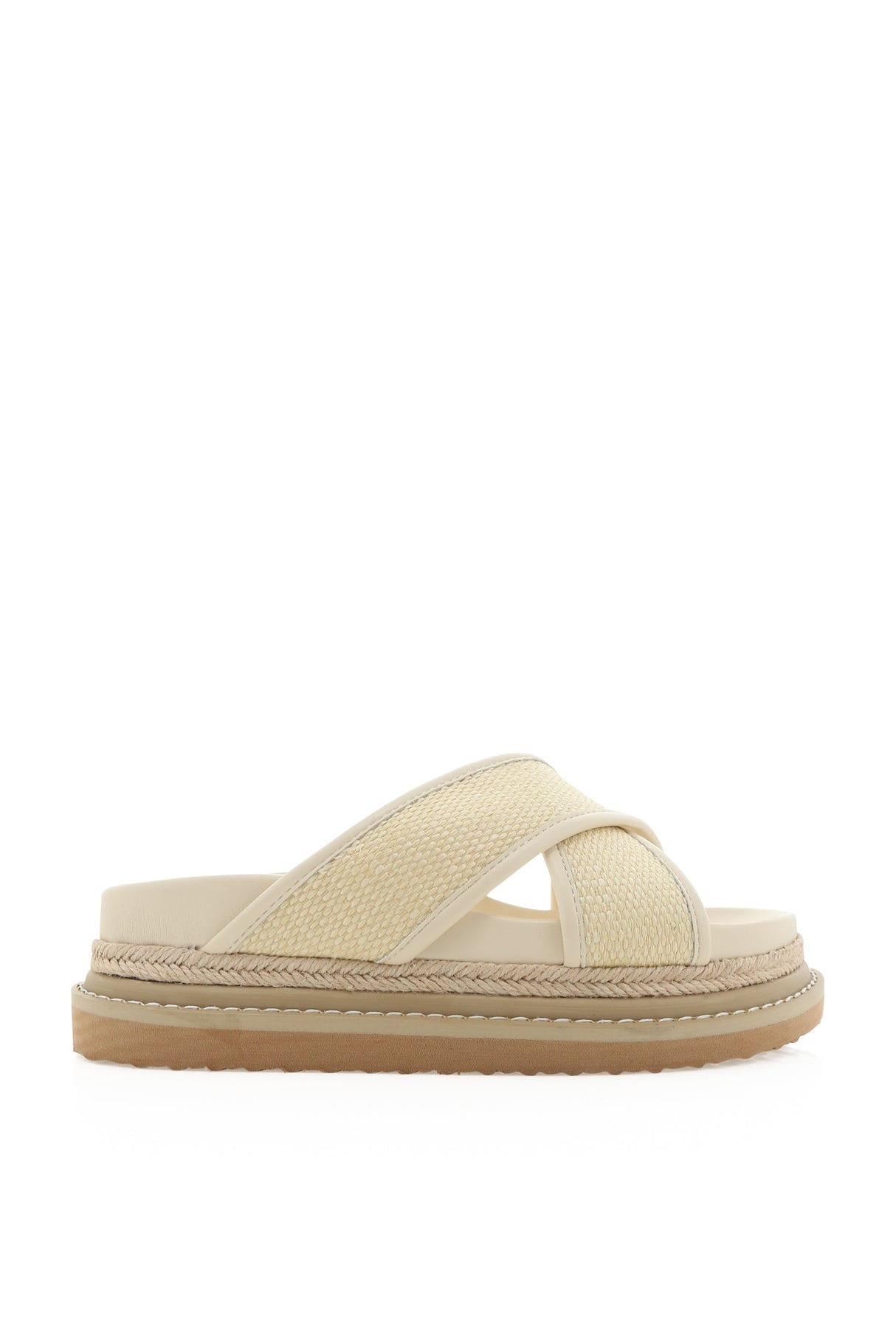 Aysha Sandals - Cream Raffia