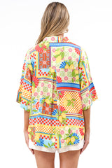 Balbi Shirt - Relaxed Button Down Shirt in Limone Bella Print
